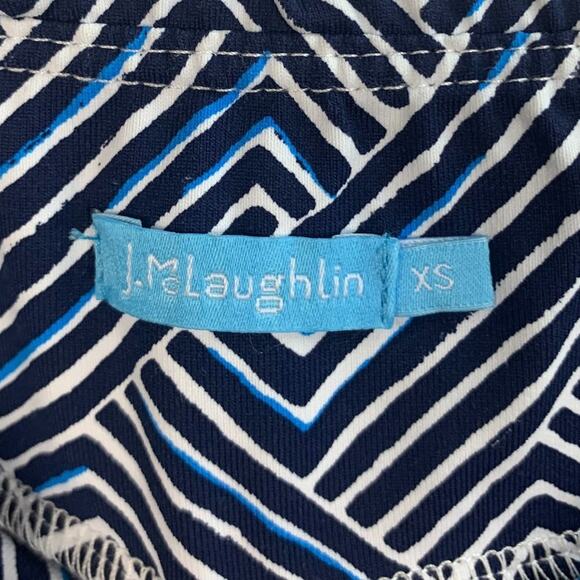 J. McLaughlin Geometric Blue Pull On Pants sz XS - Picture 4 of 7